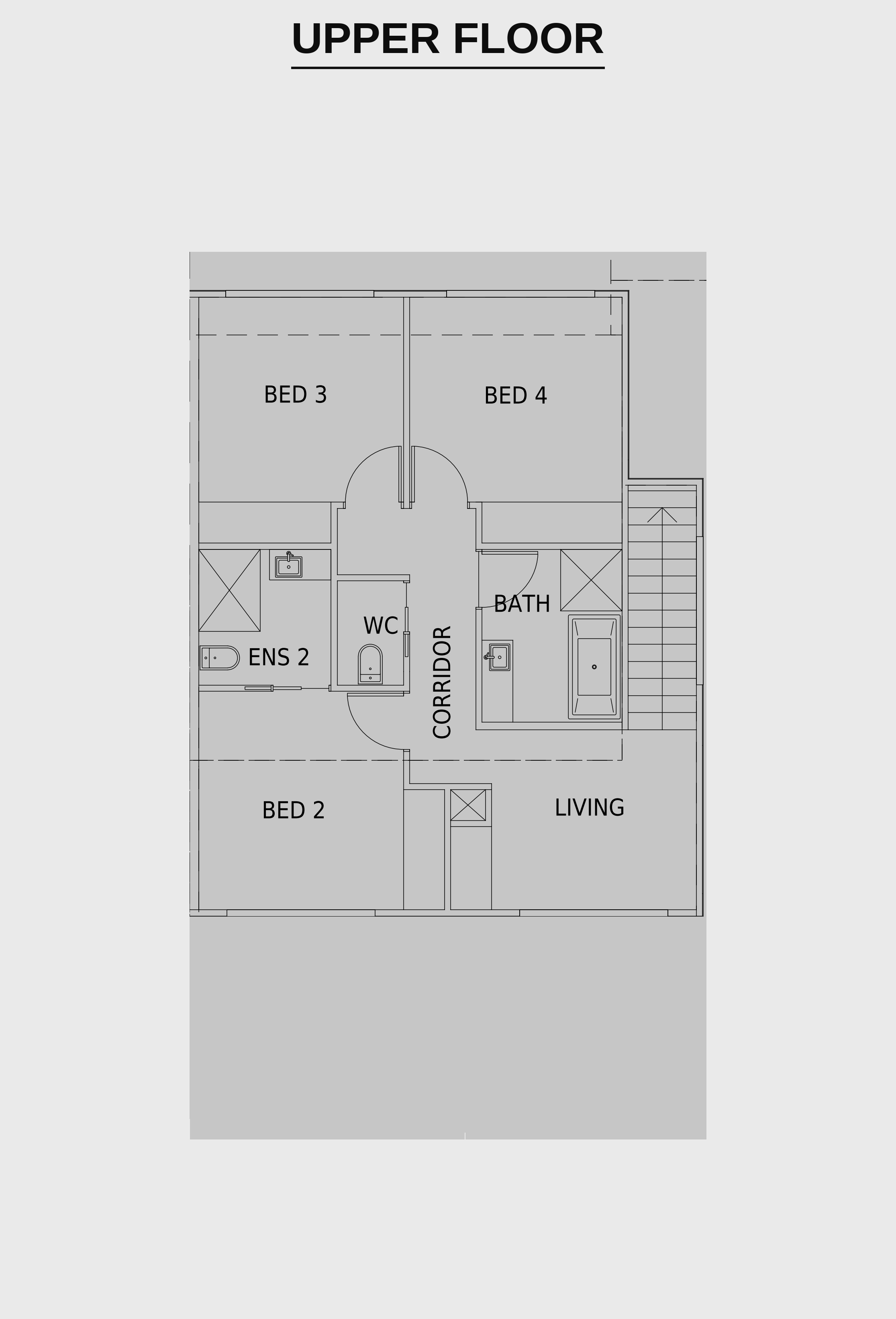 Townhouse 3 upper floor plan